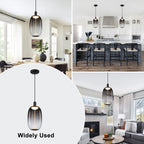 10-Watt 1-Light Modern Dimmable Integrated LED Pendant Light with Drum Shade for Kitchen Island
