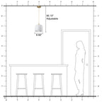 1-Light Gold Iron Semi-Domed Shape Pendant Light with Matte White Metal Shade Hollow Out Design for Living Room