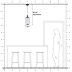 10-Watt 1-Light Modern Dimmable Integrated LED Pendant Light with Drum Shade for Kitchen Island