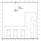 11.02 in. 1-Light Modern Pink Hanging Pendant Light with Flower Shaped Glass Shade for Bedroom, Kitchen Island