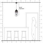 10-Watt 1-Light Modern Dimmable Integrated LED Pendant Light with Drum Shade for Kitchen Island