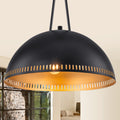 15.75 in. 3-Light Vintage Industrial Metal Dome Pendant Light Chandelier with Iron Shade for Kitchen, Dining