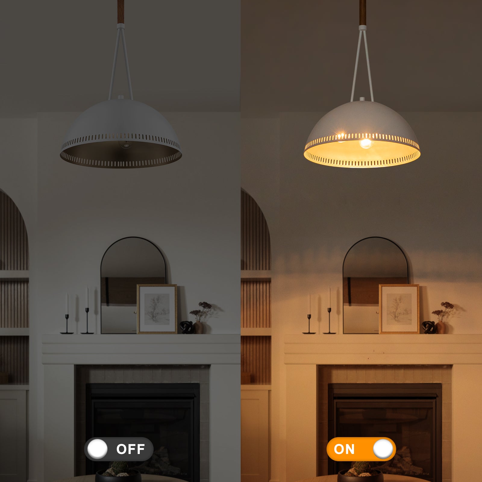 15.75 in. 3-Light Vintage Industrial Metal Dome Pendant Light Chandelier with Iron Shade for Kitchen, Dining