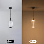 10-Watt 1-Light Modern Dimmable Integrated LED Pendant Light with Drum Shade for Kitchen Island