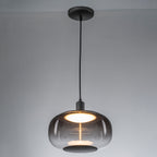 10-Watt 1-Light Modern Dimmable Integrated LED Pendant Light with Drum Shade for Kitchen Island