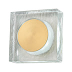 7.48 in. Modern Brass Square Dimmable Integrated LED Wall Sconce Clear Glass Bathroom Vanity Light