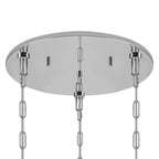 Chrome Modern Globe Hanging Pendant Light with White Bubble Glass Shade for Kitchen Island, Dining