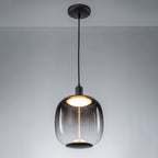 10-Watt 1-Light Modern Dimmable Integrated LED Pendant Light with Drum Shade for Kitchen Island