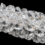1-Light Modern Gold Metal Ring Crystal Integrated LED Pendant Light Dimmable Chandelier for Dining Room