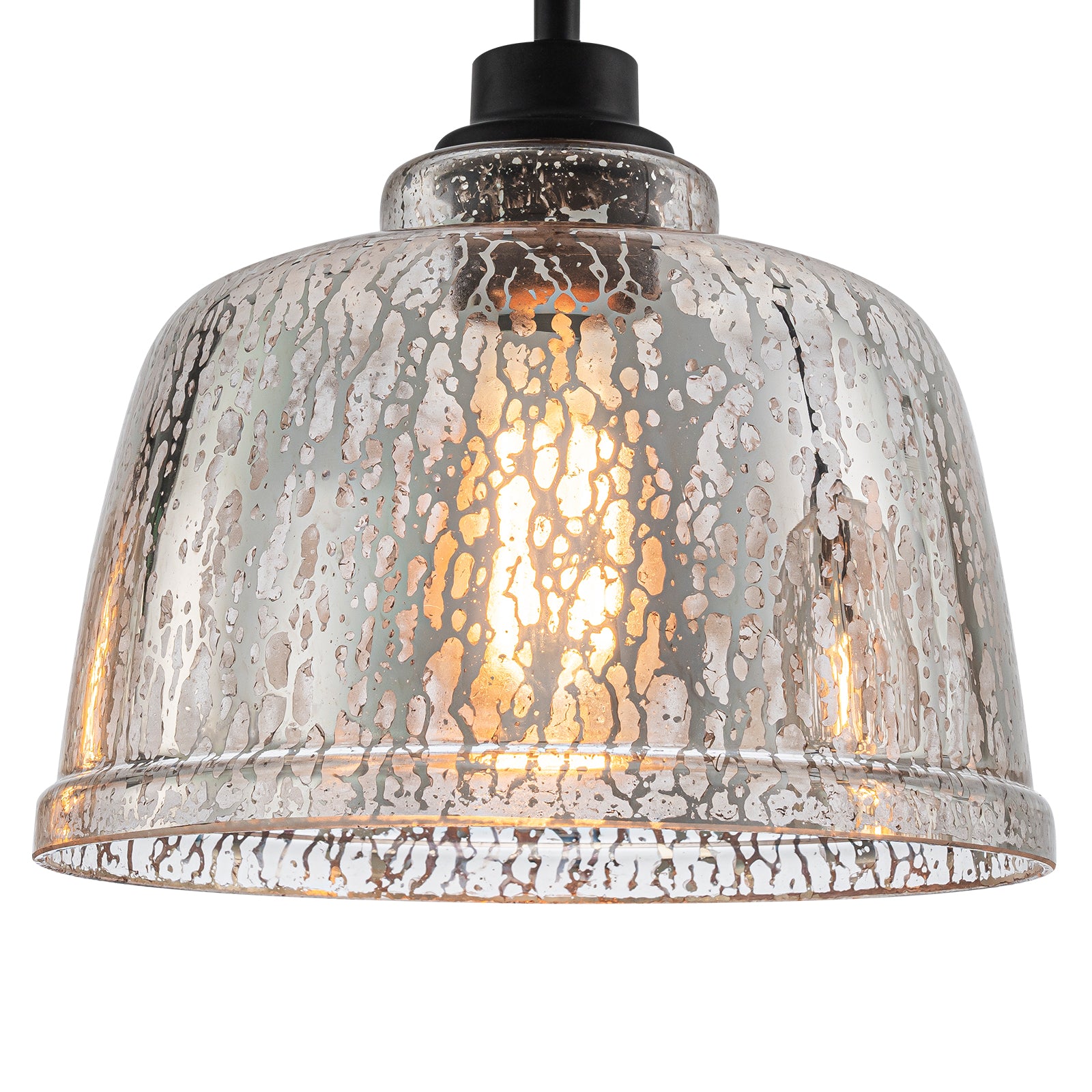 39 in. 3-Light Modern Matte Black Linear Chandelier with Textured Glass Shades for Kitchen Island