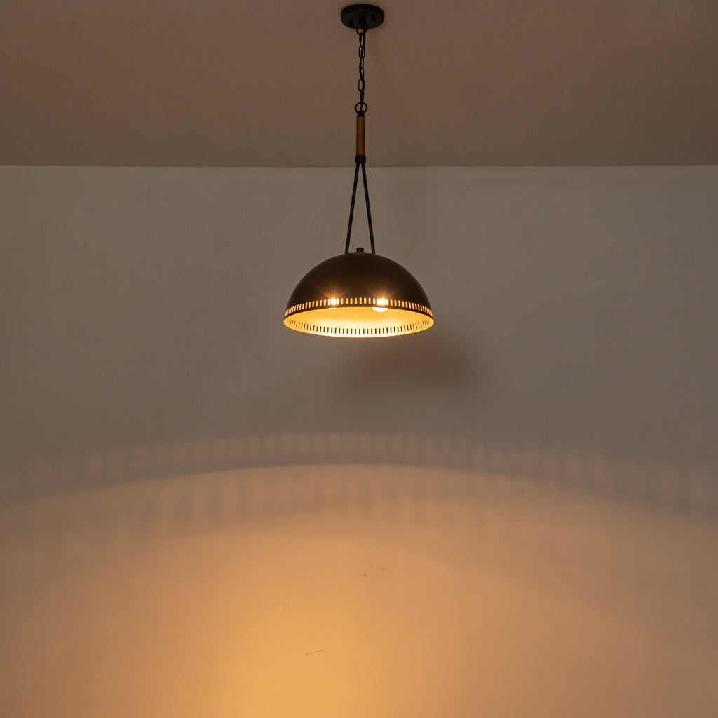 15.75 in. 3-Light Vintage Industrial Metal Dome Pendant Light Chandelier with Iron Shade for Kitchen, Dining
