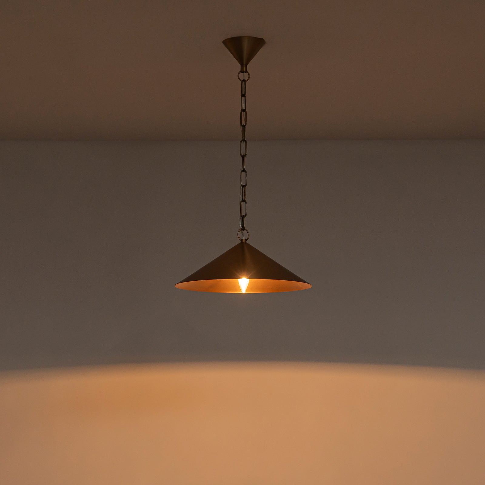 14.76 in. 60-Watt 1-Light Vintage Bronze Island Pendant Light with Cone Iron Shade for Kitchen, Dining Room