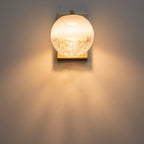 5.9 in. 1-Light Modern Gold Globe Integrated LED Wall Sconce Light with White Glass Shade for Bathroom Hallway