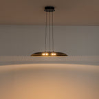 24-Watt 1 Light Modern Black Dome Dimmable LED Pendant Light Chandelier with Metal Shade for Dining Room, Kitchen Island