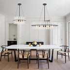 6 Light Oval Chandelier Frosted Dining Room Linear Kitchen Island