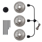 39 in. 3-Light Modern Matte Black Linear Chandelier with Textured Glass Shades for Kitchen Island