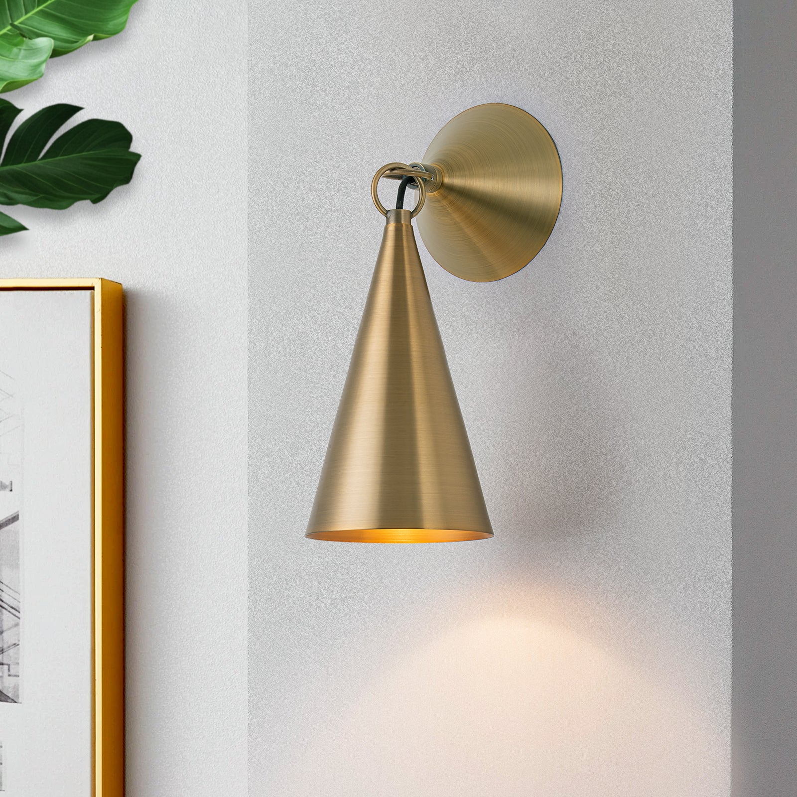 Antique Brass White Ceramic Wall Sconce | SKU 81010000076538 | A81010000076538 (1).jpg