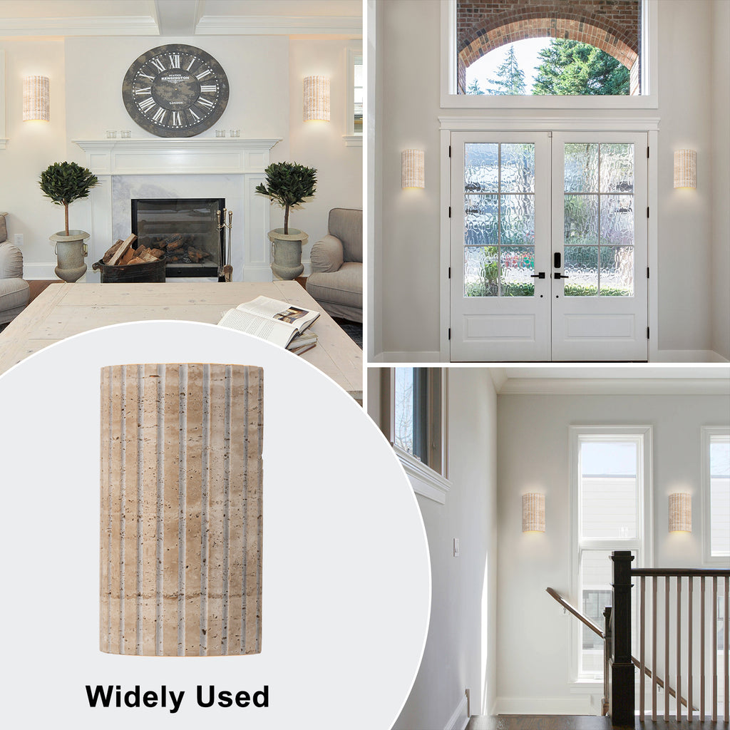 Matte Black Matte White Travertine Wall Sconce | SKU 81010000077948 | A81010000077948 (7).jpg