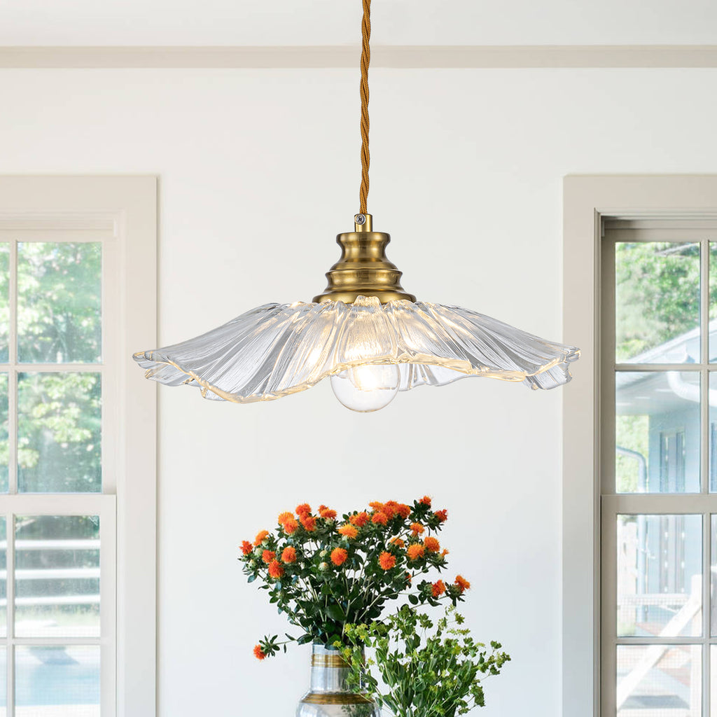 Gold Natural Brass Clear Glass Ceramic Single Pendant Light | SKU 81010000082058 | A81010000082058 (1).jpg