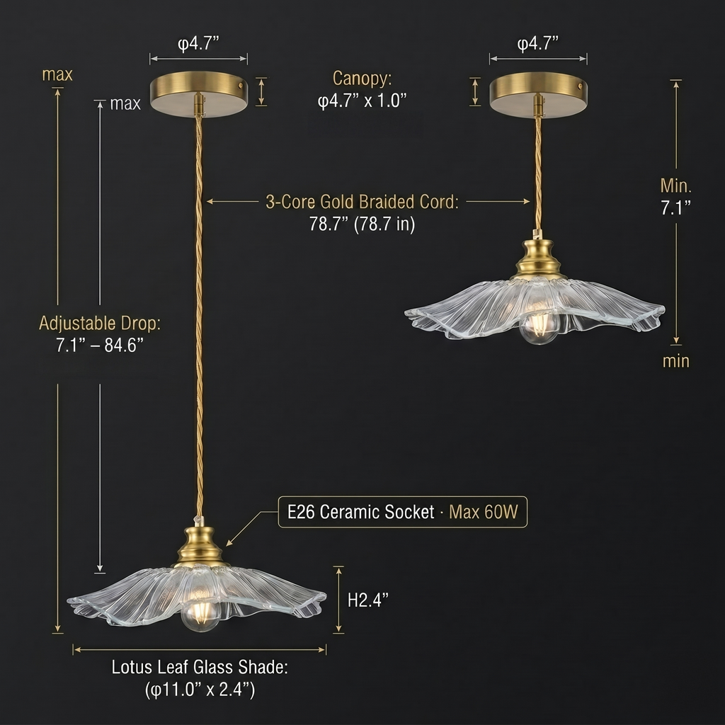 Gold Natural Brass Clear Glass Ceramic Single Pendant Light | SKU 81010000082058 | A81010000082058 (3).png