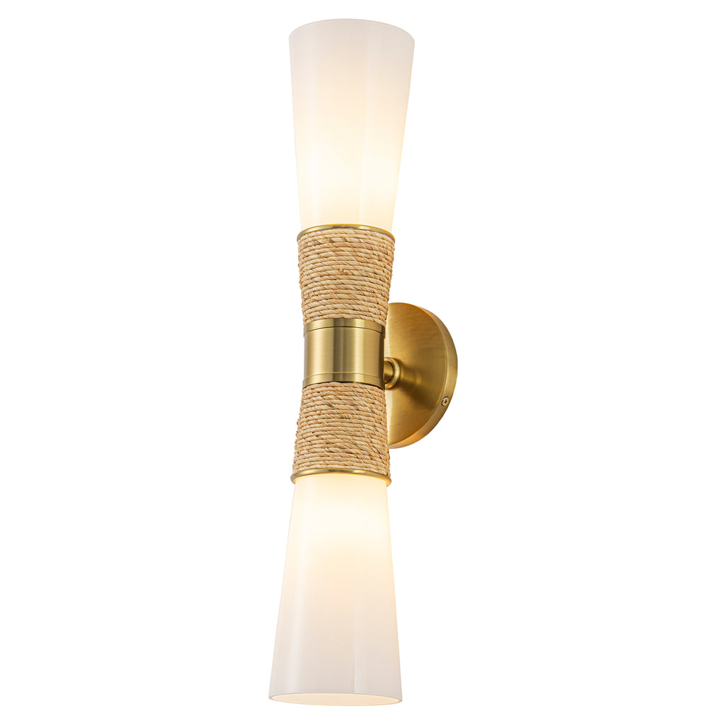 Natural Brass White Opal Glass Ceramic Wall Sconce | SKU 81010000083238 | A81010000083238 (10).jpg