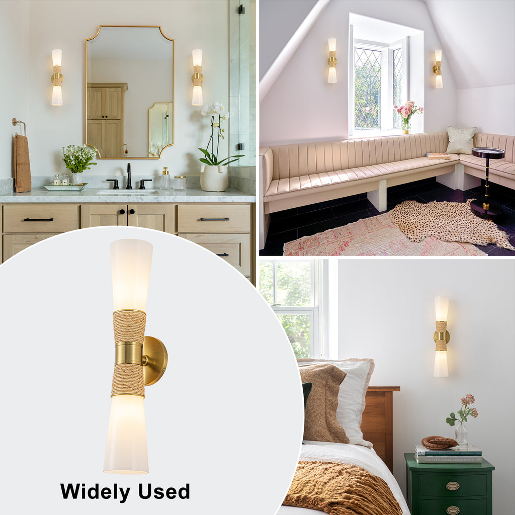 Natural Brass White Opal Glass Ceramic Wall Sconce | SKU 81010000083238 | A81010000083238 (6).jpg