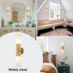 Natural Brass White Opal Glass Ceramic Wall Sconce | SKU 81010000083238 | A81010000083238 (6).jpg