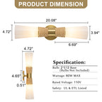Natural Brass White Opal Glass Ceramic Wall Sconce | SKU 81010000083238 | A81010000083238 (7).jpg