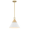 Natural Brass White Ceramic Cone Pendant Light | SKU 81010000083258 | A81010000083258 (2).jpg