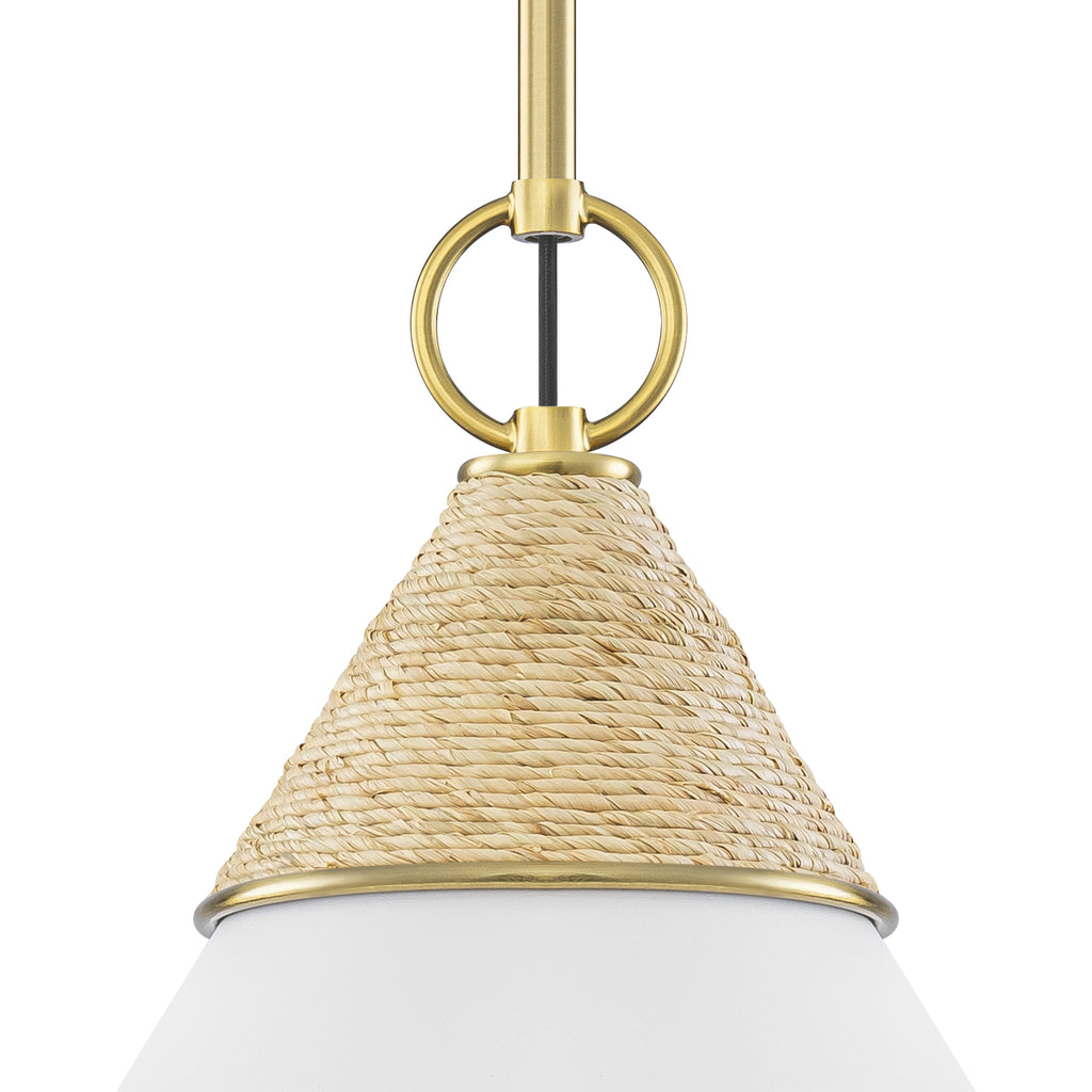 Natural Brass White Ceramic Cone Pendant Light | SKU 81010000083258 | A81010000083258 (4).jpg