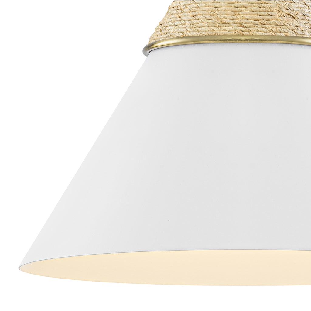 Natural Brass White Ceramic Cone Pendant Light | SKU 81010000083258 | A81010000083258 (5).jpg