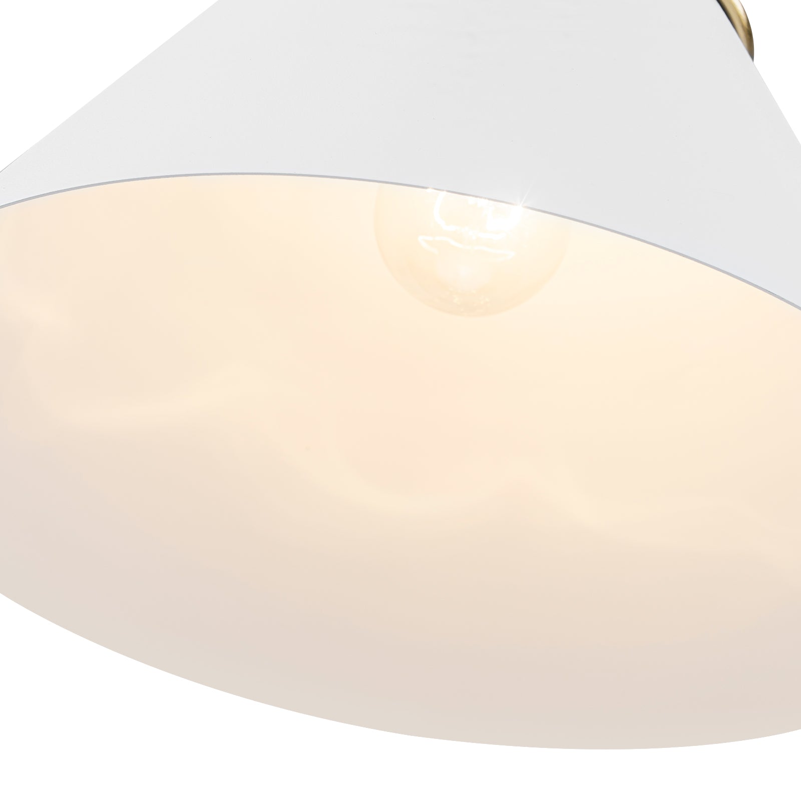 Natural Brass White Ceramic Cone Pendant Light | SKU 81010000083258 | A81010000083258 (6).jpg
