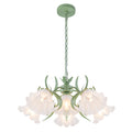 Sage Green Clear Glass Ceramic 6-Light Wagon Wheel Chandelier | SKU 81010000083328 | A81010000083328 (12).jpg