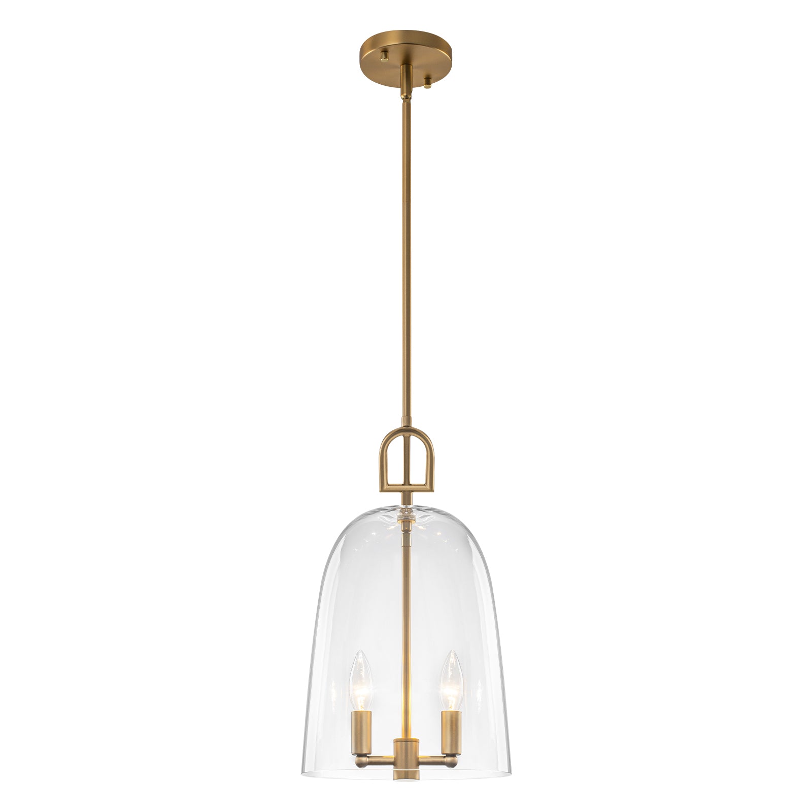 Natural Brass White Clear Glass Wood 2-Light Bell Pendant Light | SKU 81010000086458 | A81010000086458 (3).jpg