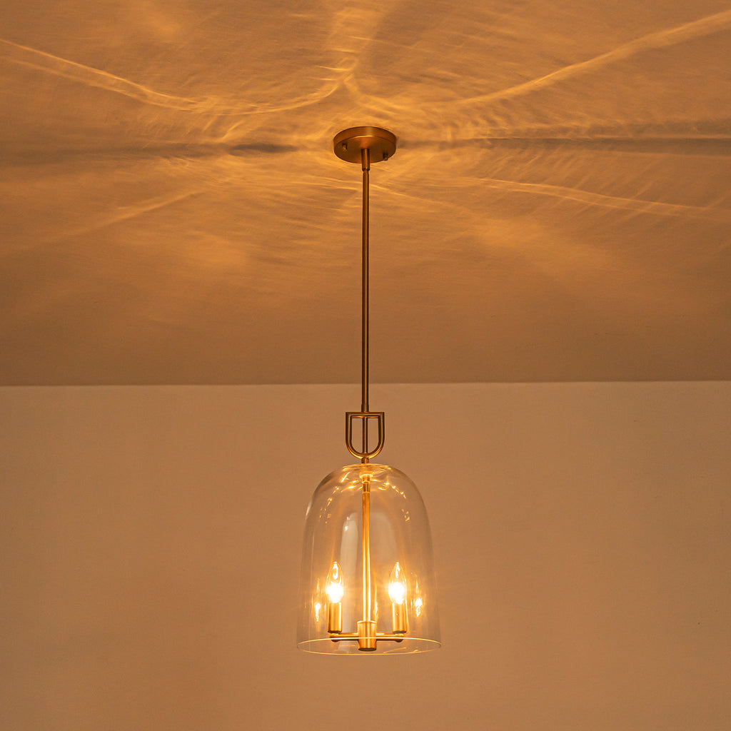 Natural Brass White Clear Glass Wood 2-Light Bell Pendant Light | SKU 81010000086458 | A81010000086458 (1).jpg