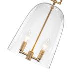 Natural Brass White Clear Glass Wood 2-Light Bell Pendant Light | SKU 81010000086458 | A81010000086458 (5).jpg