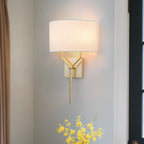 Gold White Fabric Shade Wall Sconce | SKU 81010000087678 | A81010000087678 (1).jpg