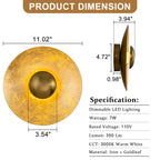 Gold Natural Brass Wall Sconce | SKU 81010000087728 | A81010000087728 (8).jpg