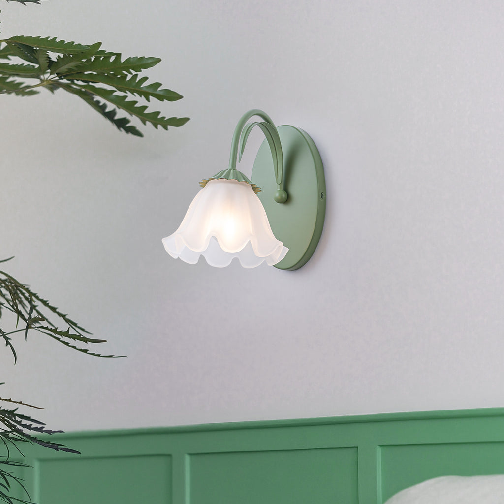 White Sage Green Frosted Glass Ceramic Wall Sconce | SKU 81010000087798 | A81010000087798 (1).jpg