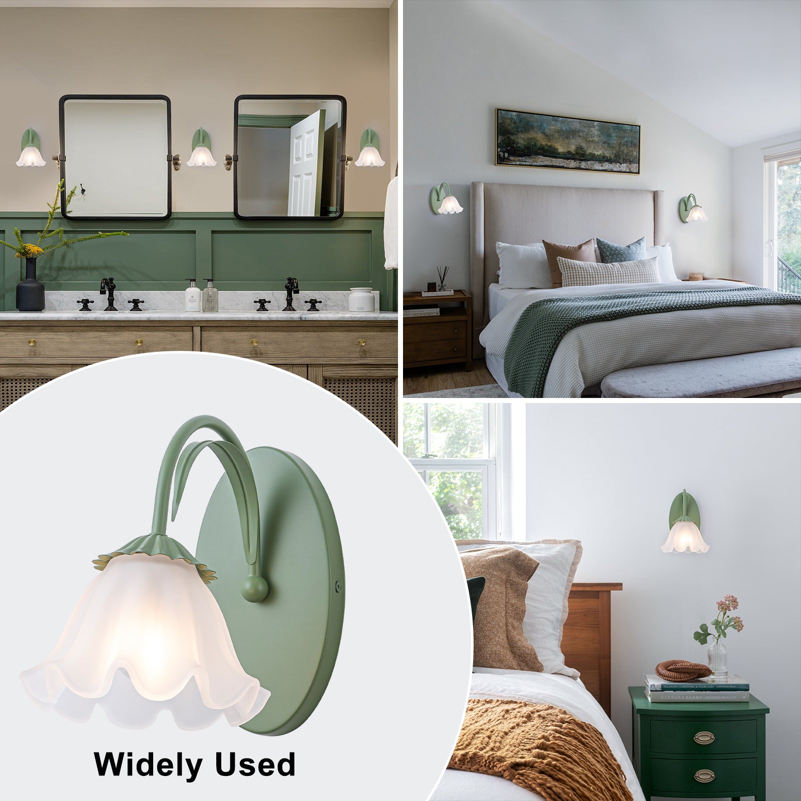 White Sage Green Frosted Glass Ceramic Wall Sconce | SKU 81010000087798 | A81010000087798 (6).jpg