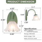 White Sage Green Frosted Glass Ceramic Wall Sconce | SKU 81010000087798 | A81010000087798 (7).jpg