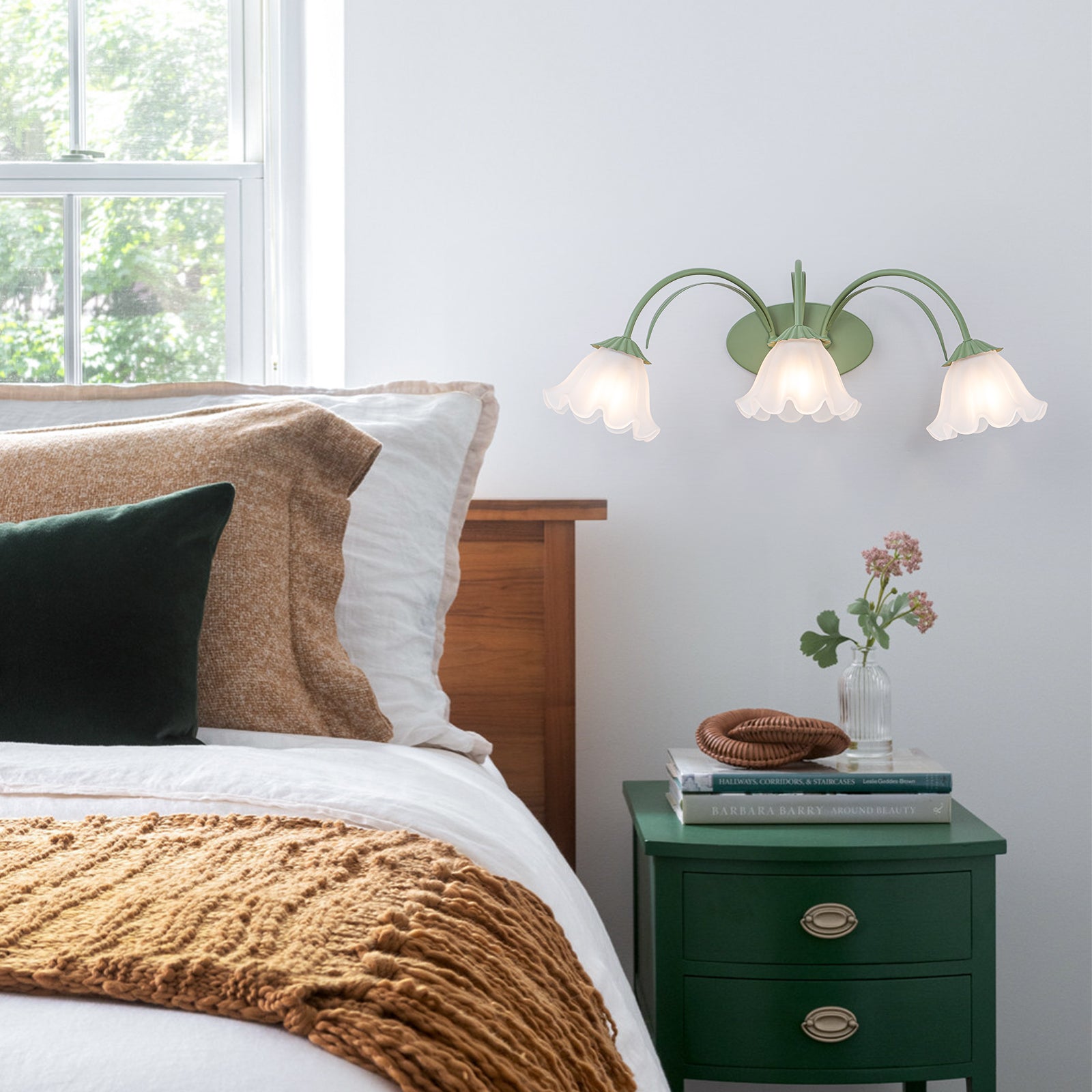 White Sage Green Frosted Glass Ceramic 3-Light Wall Sconce | SKU 81010000087808 | A81010000087808 (2).jpg