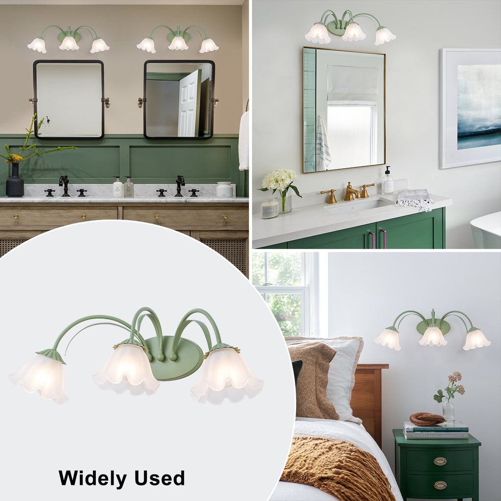 White Sage Green Frosted Glass Ceramic 3-Light Wall Sconce | SKU 81010000087808 | A81010000087808 (6).jpg