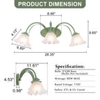 White Sage Green Frosted Glass Ceramic 3-Light Wall Sconce | SKU 81010000087808 | A81010000087808 (7).jpg