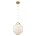 Natural Brass Matte White Clear Glass Ceramic Globe Pendant Light | SKU 81010000088638 | A81010000088638 (2).jpg