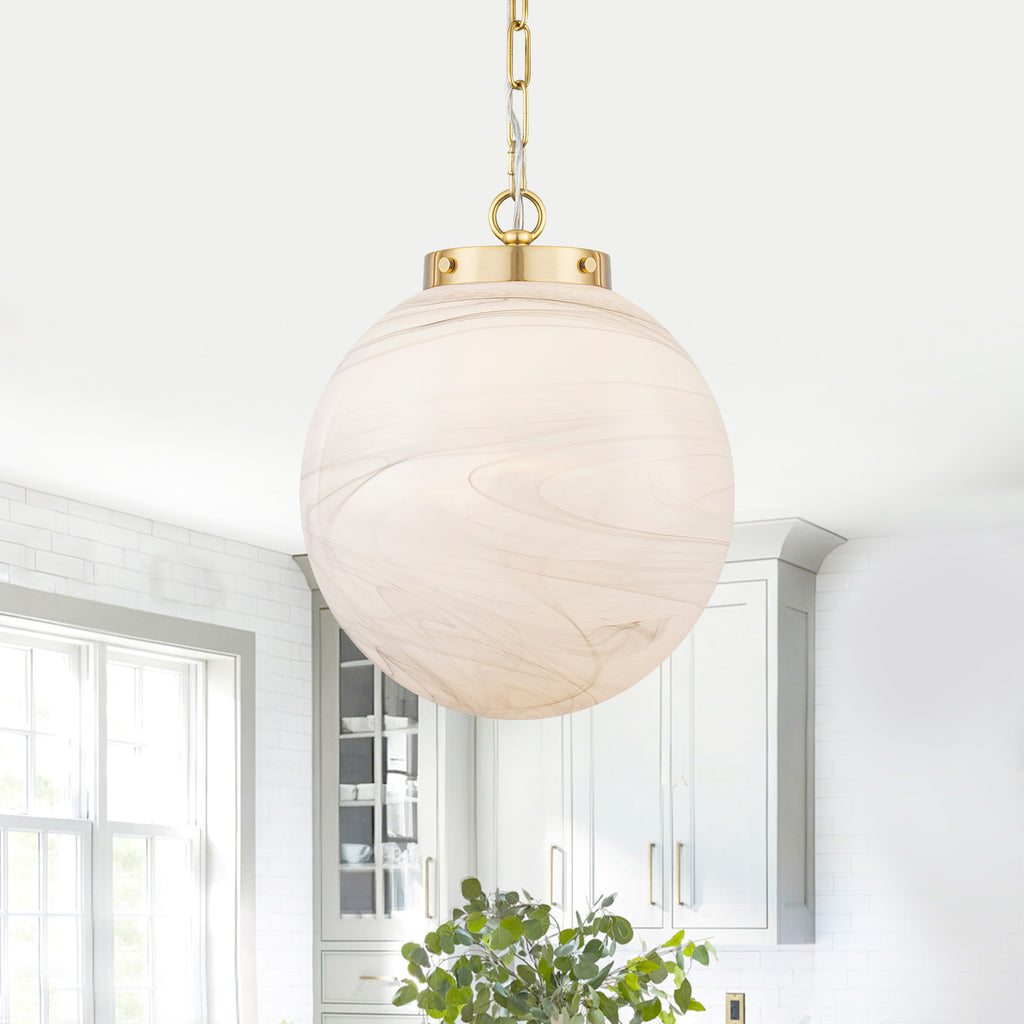 Natural Brass Matte White Clear Glass Ceramic Globe Pendant Light | SKU 81010000088638 | A81010000088638 (1).jpg
