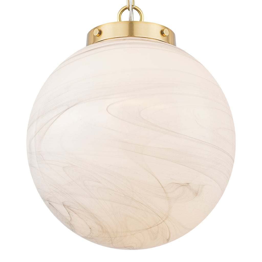 Natural Brass Matte White Clear Glass Ceramic Globe Pendant Light | SKU 81010000088638 | A81010000088638 (3).jpg