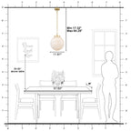 Natural Brass Matte White Clear Glass Ceramic Globe Pendant Light | SKU 81010000088638 | A81010000088638 (7).jpg