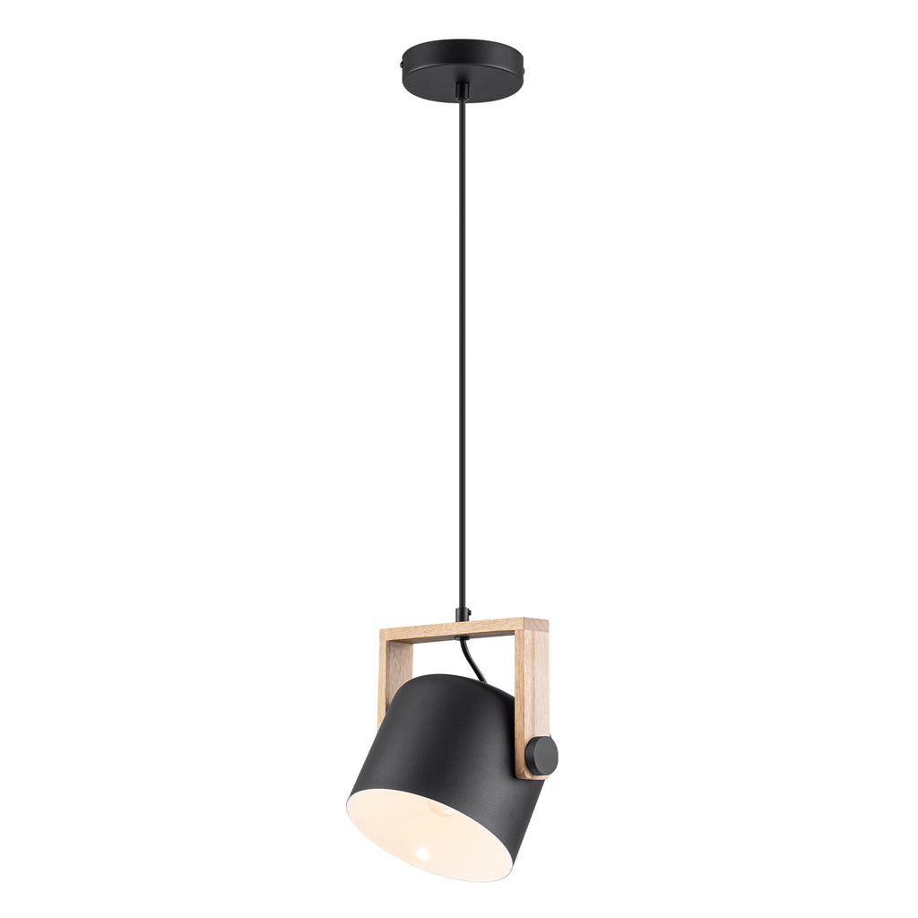 Matte Black White Wood Single Pendant Light | SKU 81010000088688 | A81010000088688 (4).jpg