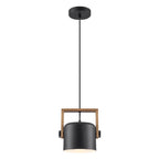 Matte Black White Wood Single Pendant Light | SKU 81010000088688 | A81010000088688 (2).jpg